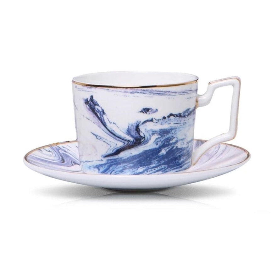 Aurora Marble Cup & Saucer Set - 275ml