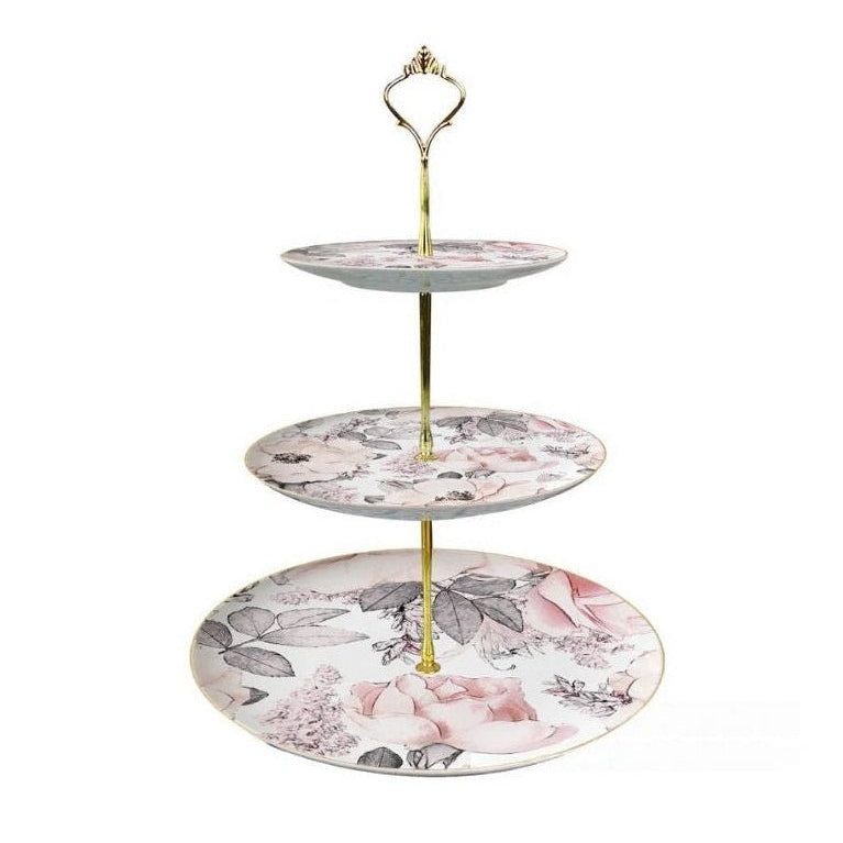 Blush Reverie Three‑Tier Dessert Stand